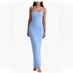 House of CB Light Blue Floral Dress